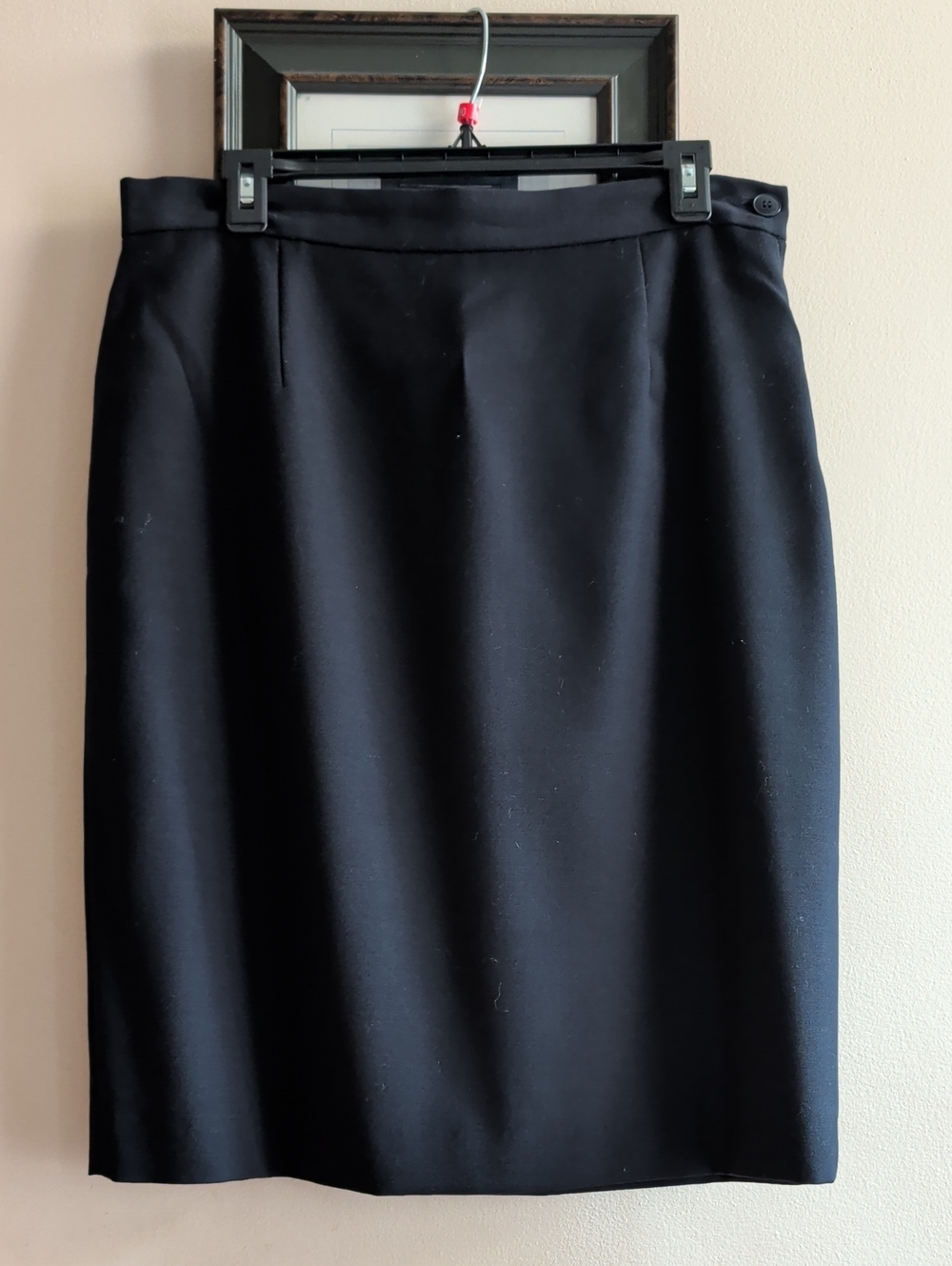 Alberta Ferretti Classic Black Wool Pencil Skirt